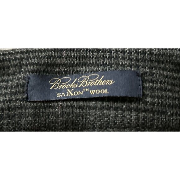 Brooks Brothers Saxon Wool Trousers Strait Cut Pants Gray Size 10 - Picture 6 of 7